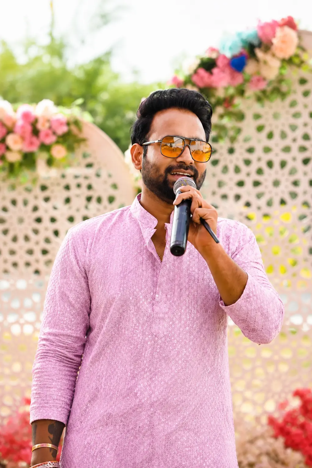 Sangeet night in Jaipur — Anchor Sourabh Shandilya