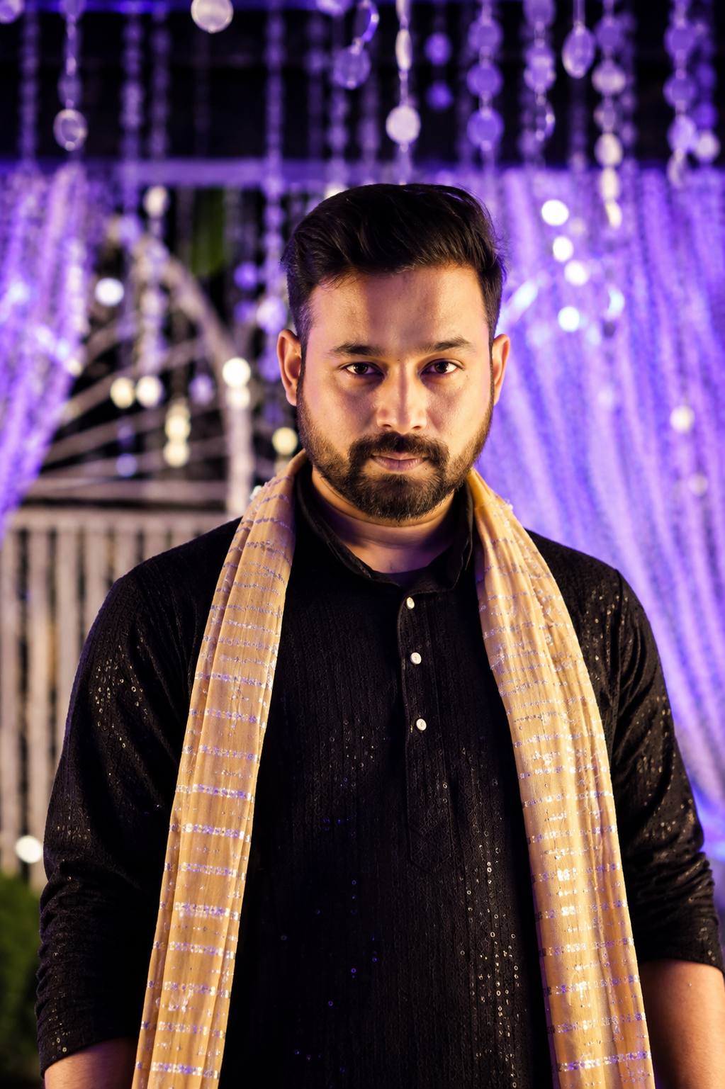 Portrait of Sourabh Shandilya in a black tuxedo